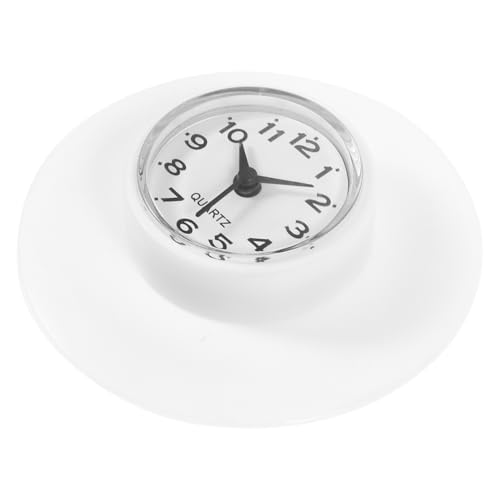 STOBAZA Waterproof Wall Clock for Bathroom Suction Cup Small Light Easy Install