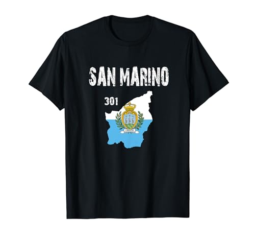 San Marino Mapa Bandera EST. Camiseta ⭐