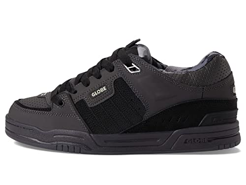 Image of Globe Mens Fusion Skate Shoes, Black /Gunmetal /Grey, 12 UK