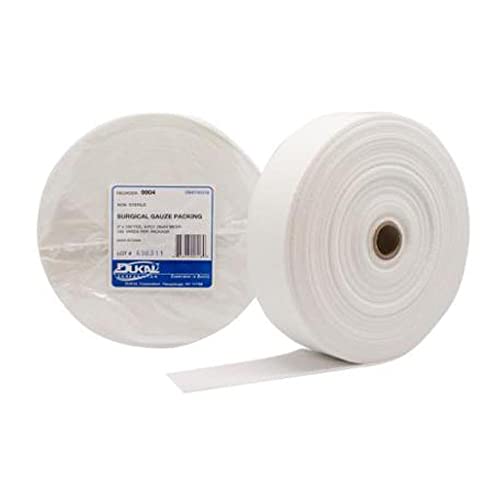 Dukal DUK 9904 Empaque de gasa, no estéril, 4 capas, malla 28x24, 2" x 100 yardas (paquete de 10) miniatura 1