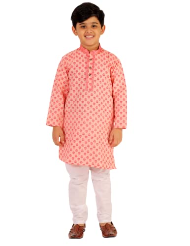 Image of Pro-Ethic Style Developer Boy's Cotton Embellished Kurta Pajama For Baby Kids Ethnic Wear (S-167)