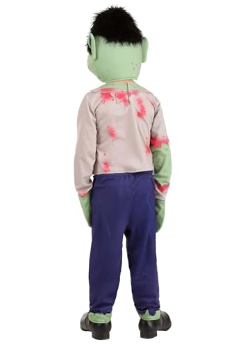 Disfraz para bebé zombie niño con camisa, pantalón, capucha y cubre zapatos miniatura 2