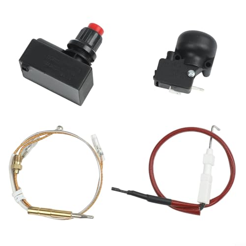 NINMORTH Kit de reparación de calentador de propano con válvula de descarga de termopar y electrodo de encendido AAA para calentadores de jardín y patio