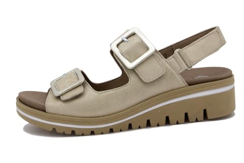 Sandales en daim PieSanto 250791 avec semelle amovible cuir beige luxe
