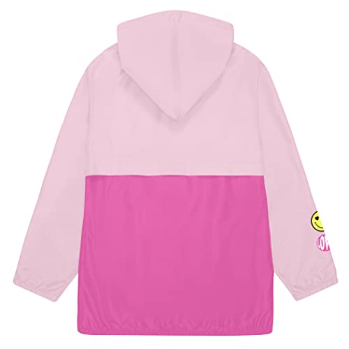 Champion Heritage Girls Kids Clothes Windbreaker Jacket With Hood (Large, Pink Candy/Knockout Pink Smiley)2