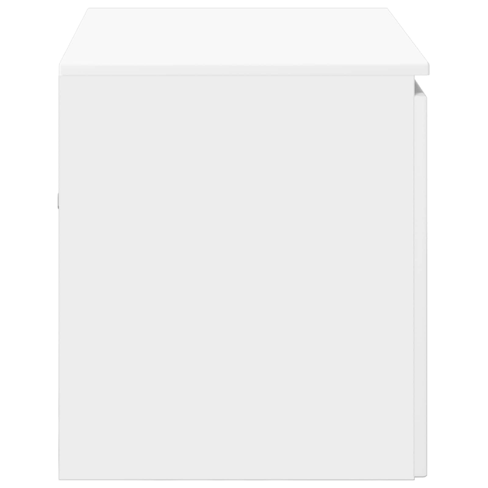 Armoire de salle de bain murale blanche en bois 62,5 x 44,5 x 50 cm avec beaucoup d'espace de rangement et porte, meuble de salle de bain peu encombrant pour lavabo