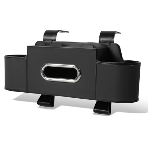 Organizador 3 en 1 para asiento trasero de auto con portavasos miniatura 1