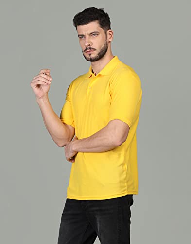 Image of INKKR Men's Casual Polo Neck Half Sleeve Solid T-Shirt (Pack-3)
