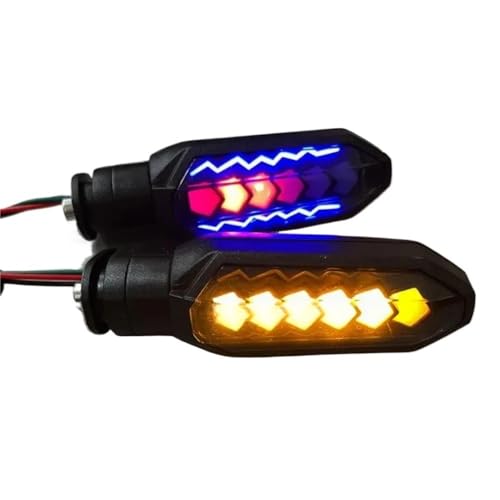 Clignotant pour moto LED avec lumière coulante double face haute visibilité x2