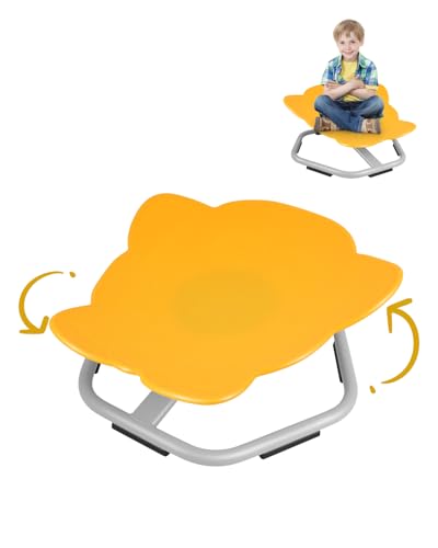 Dollate Swivel Chair for Kids, Autism Kids Swivel Chair Sensory, Sit and Spin Spinning Chair, Carousel Spin Sensory Chair, Load Bearing 220 Pounds Elephant Spinning Chair for Training Kids Balance