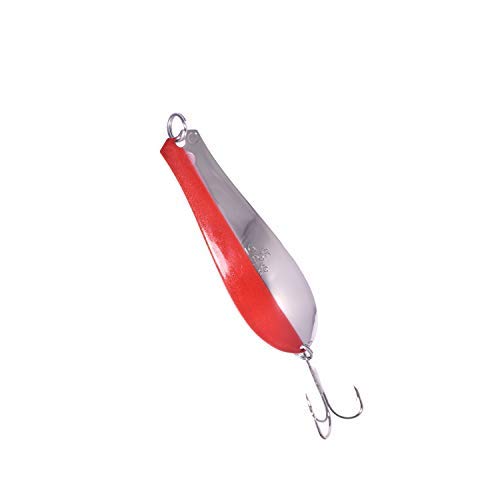 Doctor Spoon Yellow Bird Fishing Products Original Fishing Lure (304- Nickel/Red, Size- 3-3/4")