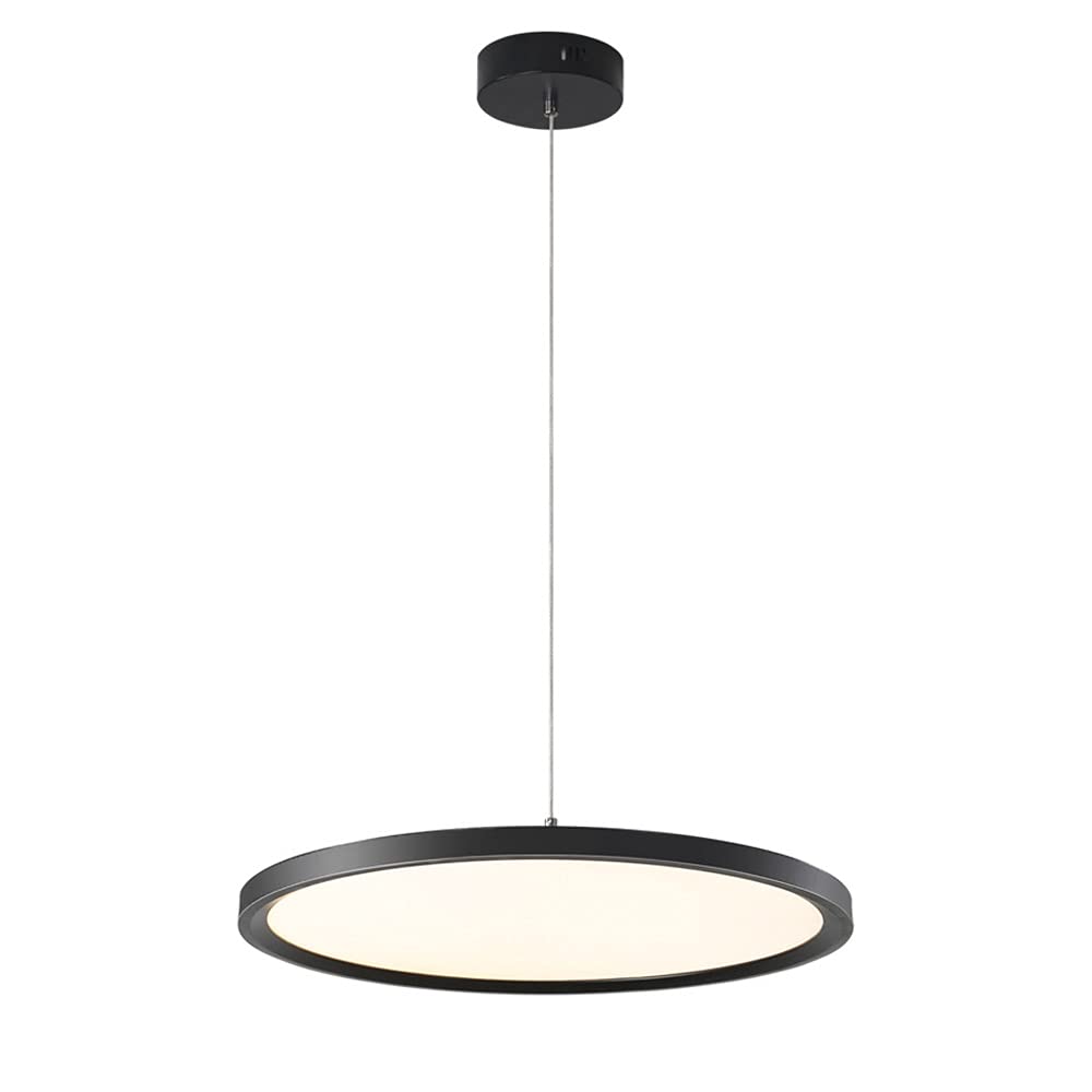 Siet 24W LED Pendant Light, Modern Round Hanging Chandelier Minimalist Drop Ceiling Lamp, Dining Room Suspension Light Fixtures Over Table, Dining