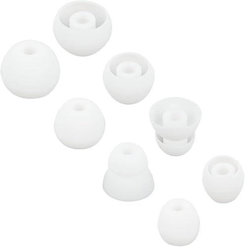 Juego de auriculares de silicona de repuesto compatibles con auriculares inalámbricos Powerbeats Pro Beats, 4 pares (blanco)