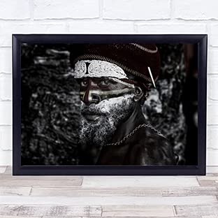 Fingerprint DesignsAt the Mt Hagen sing festival-V Papua New Guinea Wall Art Print