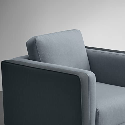 Image of Sleepyhead Mojo - 1 Seater Sofa | Premium Fabric | Dual-Tone Modern Design with Plush Cushioning | Durable Pine Wood Frame & Removable Back Cushion | German Tested | 3 Year Warranty - Cheeky Grey
