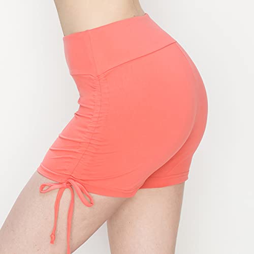 Image of ALWAYS Faux Leather Shorts - High Waist Active Stretch Yoga Short Pants for Women