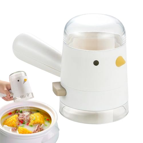 Salt Shaker – Refillable PP PC Silicone Container For Salt | Handy Format Pepper And Spices | Ergonomic Handle With Integrated Grinder Versatile For Kitchen Dining Table Camping Outdoor