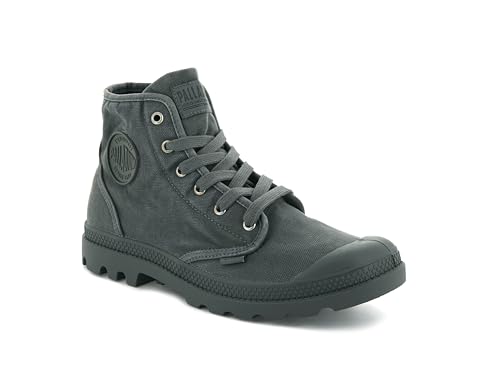 Image of Palladium Pampa Hi Men's Outdoor Boots | Hiking, Trekking & Riding Ankle Boots | Stonewashed Canvas, All-Season, Quick-Dry