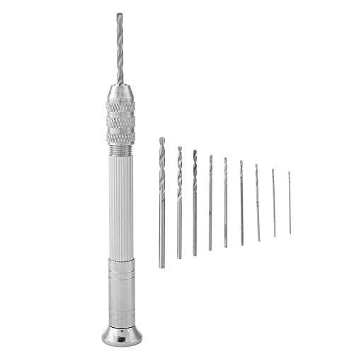11Pcs Hand Twist Drill Setï¼Œwith 1 Hand Drill and 10 Drill Bitsï¼Œ0.5mm to 2.0mm Twist Drill Setï¼ŒPrecision Pin Vise Hand Drill with Twist Bitsï¼Œfor Woodï¼ŒMetalï¼Œetc.