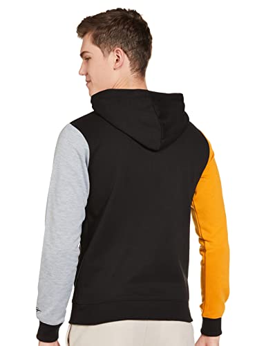 Image of The Indian Garage Co Men Slim Fit Solid Hooded Sweatshirt
