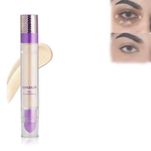 Corrector de cobertura total, corrector para ojeras, resistente al agua y de larga duración, corrector hidratante para ojeras, opacidad, imperfecciones y manchas (03)