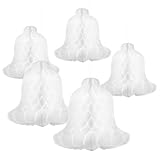 PLAFOPE 軽量紙ベル 5個パック ハニカムデコレーション クリスマスとウェディングデコレーション 自宅やパーティーに