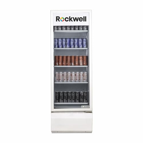 Image of ROCKWELL RVC400 Visi Cooler, Single Glass Door, 5 Shelves, LED Lighting, Fast & Even Cooling, Auto-Defogging, 4-Year Warranty
