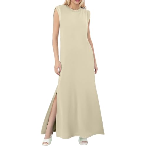 Robe longue sans manches fendue pour femme : finie la chaleur en vacances