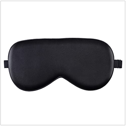 Yarall Double-Sided Natural Silk Sleep Mask for Men Women, Super Soft & Comfortable Eye Mask for Sleeping, Light Blocking Eye Cover Mask Blindfold, Night Sleeping Mask, Black