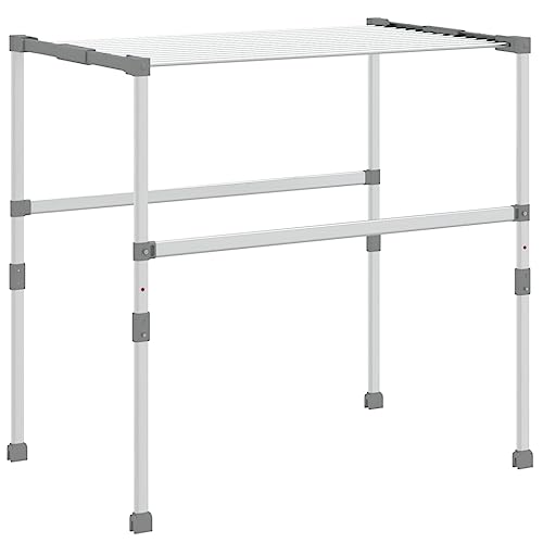 vidaXL - Classic Aluminum Laundry Dryer with Ample and Adjustable Hanging Space, Lightweight and Durable with Self-Protecting Oxide Layer, Easy Assembly Required