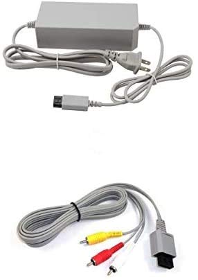 WICAREYOPower Supply Adapter Charger US Plug Power Adapter with Audio Video AV RCA Video Composite Cable for Wii Console System