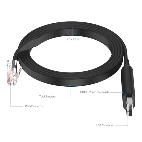 Image of JKBMS USB to RJ45 Cable for JK PB Series Inverter BMS, PC Communication Cable for Parameter Setting, Monitoring and Firmware Update