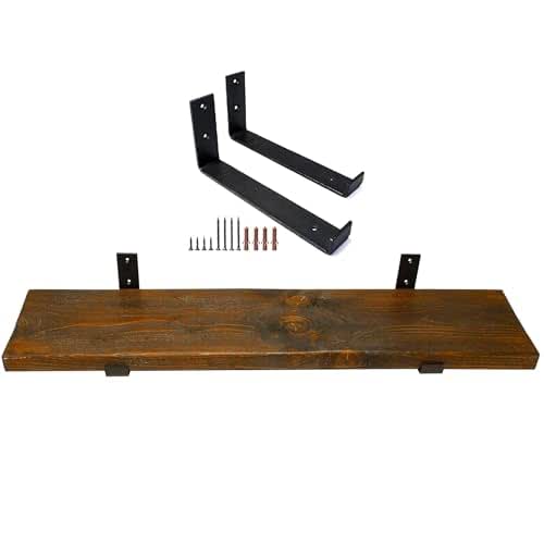 Top Notch Home & Living Scaffold Board Wall Shelf, Handcrafted Rustic Wooden Shelves, Hand Made