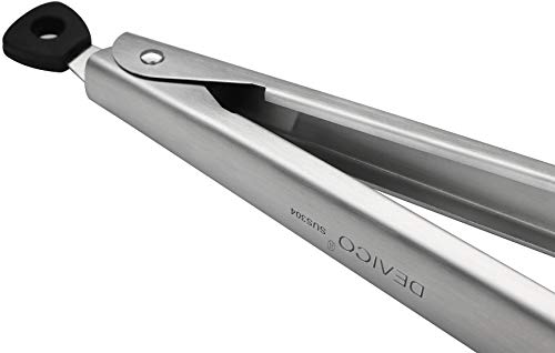 image for Devico Kitchen Tongs for Cooking, 2-Piece 12 inch 18/8 Stainless Steel