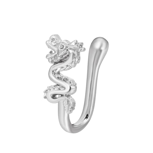 Image of RUVEE Nose & Ear Clip Titanium Plated Pin Non Pierced Just Press for Women & Girls Septum Ring