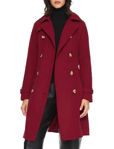 Orolay Women's Mid-length Trench Coat Double Breasted Dress Jacket Classic Lapel Slim Overcoat with Belt
