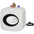YONOOQ 2.5 Gallon Under Sink Water Heater, 1500W 110V/120V Mini Electric Tank Hot Water Heater with Digital Display & Pressure Relief Valve for Kitchen, Bathroom, RV, Camper