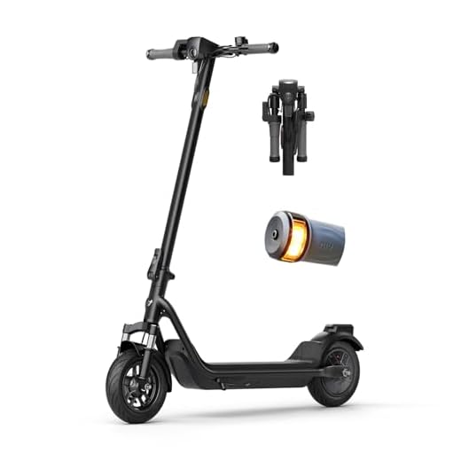 NIU Electric Scooter Adults - 100F E Scooter w/Suspension, Add. Foldable Handlebar and Turn Signals, 600W Peak Power, 18 Miles Max Range, 17.4 MPH, Lightweight Escooter for Commute