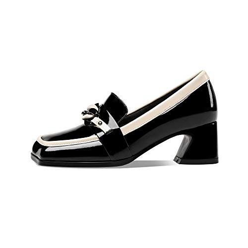 Image of TinaCus Women's Patent Leather Square Toe Chic Loafers