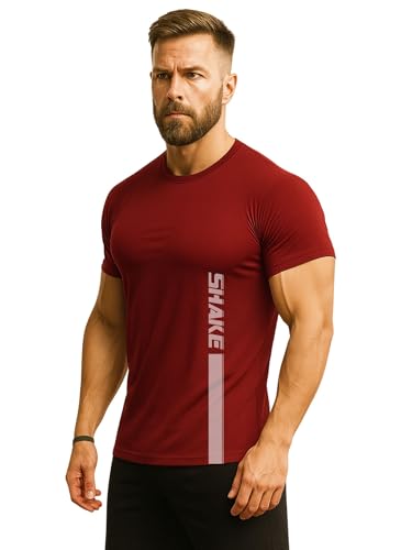 Image of 3Colours RGB Active Fit Men's Sports T-Shirt - Lightweight Quick Dry Polyester Gym & Running Wear-Shake