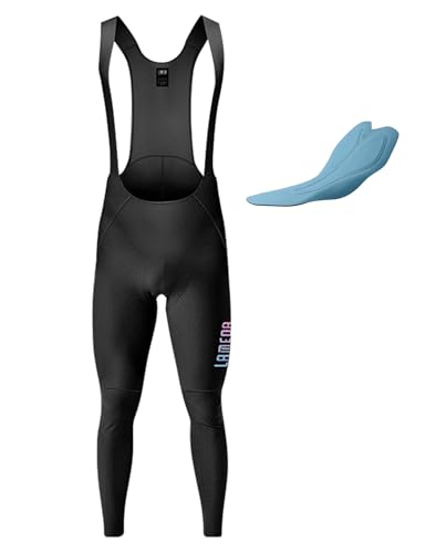 LAMEDA Mens Cycling Bib Pants Padded Bike Bib Tights Bicycle Biking Long Leggings