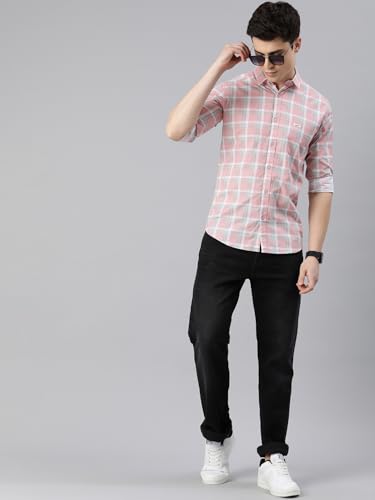 Image of Majestic Man Men Box Checkered Slim Fit Cotton Casual Shirt