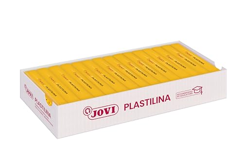 Jovi - Caja de plastilina, 15 pastillas 150 g, color amarillo oscuro (7103) , color/modelo surtido