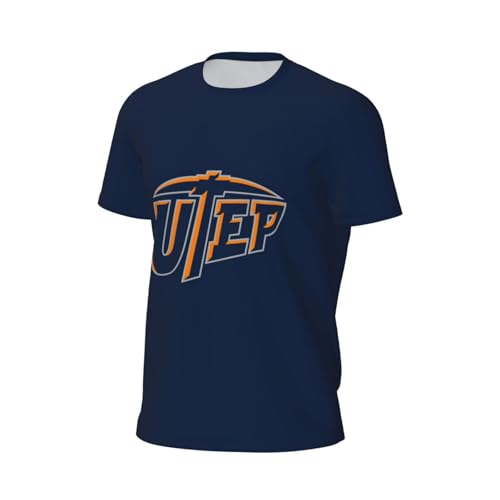 Cokyis UTEP Miners Men's Crew Neck T-Shirt, Dry Moisture Wicking, Breathable Mesh Short Sleeve2
