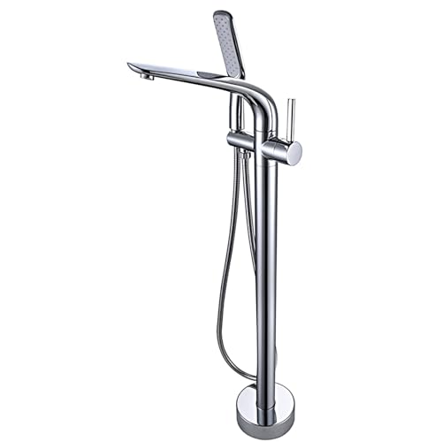 MRKU Grifo Monomando de latón para bañera de pie con Ducha de Mano y caño Giratorio.