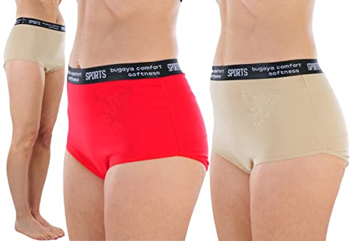 Image of ToBeInStyle Women's Pack of 6 High-Waisted Girdle Brief Tummy Support Everyday Panties