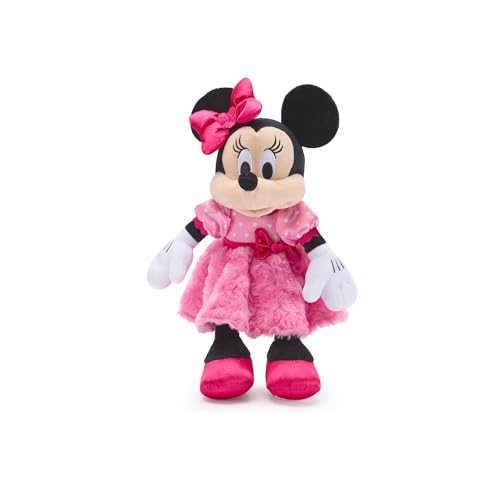 Disney Store Official Minnie Mouse Plushie in a Pink Party Dress with Satin Details - Valentine's Day 2026 Plush - Disney Gift, Minnie Mouse Toys,...