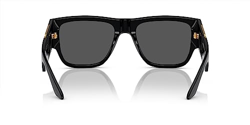 Versace Man Sunglasses Black Frame, Dark Grey Lenses, 57MM3