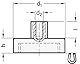 Ganter Normelemente | Haltemagnete mit Innengewinde - GN 50.2-HF-50-M6 | Magnetwerkstoff Hartferrit | 2 Stück
