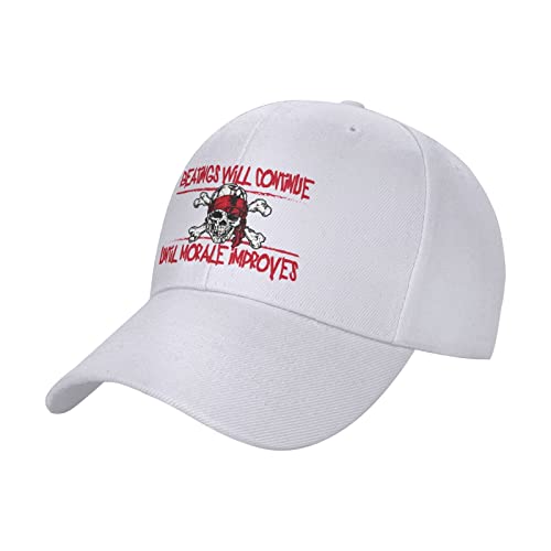 BDIX Cool Caps for Men Beatings will continue until morale improve Casquette Dad Caps for Men, Color , Medium